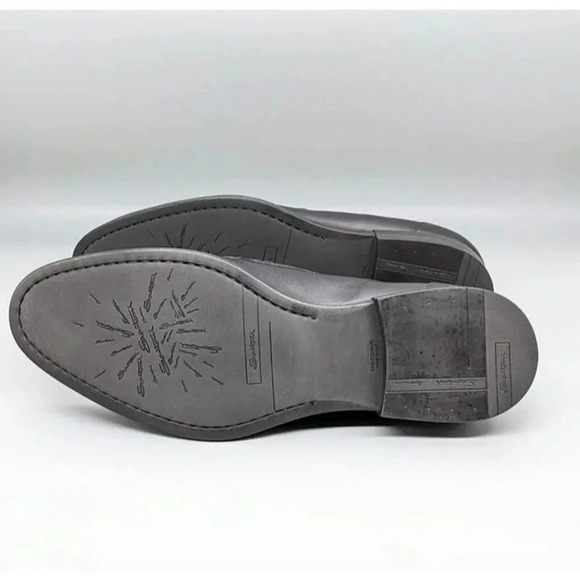 NIB Santoni Faith Men's Black Leather Loafers Almond Toe Size 8.5 (MSRP $750) - Picture 8 of 10